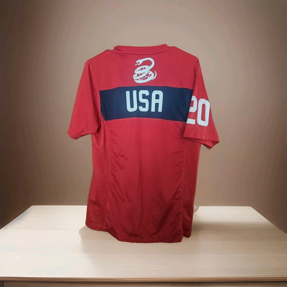 Nike USA Soccer Jersey Rare Red Dri Fit Football 2010 World Cup Mens Size M